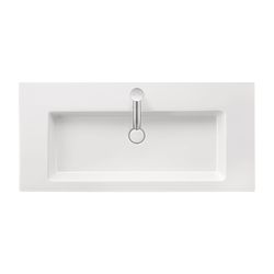 Duravit White Tulip Waschtisch 490x1055x155mm WonderGliss Weiß Hochglanz, Rechteck... DURAVIT-23631000001 4053424980034 (Abb. 1)