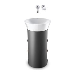 Duravit White Tulip Waschtisch 500x500x160mm, Weiß Hochglanz, Rund, 1 Waschplatz mi... DURAVIT-2365500070 4063382135568 (Abb. 1)