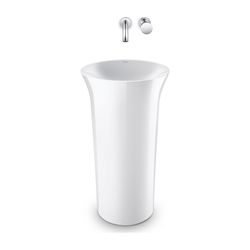 Duravit White Tulip Freistehender Waschtisch 500x500x900mm, bodenstehend, Ablauf un... DURAVIT-2703500070 4063382015426 (Abb. 1)