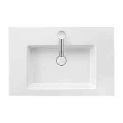 Duravit White Tulip Waschtisch 490x750x155mm WonderGliss, Weiß Hochglanz, Rechteck... DURAVIT-23637500001 4053424913582 (Abb. 1)