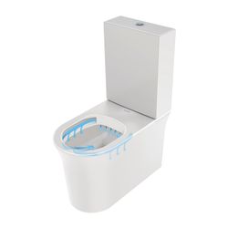 Duravit White Tulip Stand WC für Kombination 650x360x420mm, Weiß Hochglanz, Wonder... DURAVIT-21970900001 4053424894850 (Abb. 1)