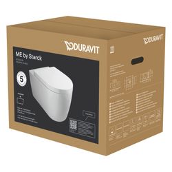 Duravit ME by Starck WC-Set wandhäng. Wand-WC, WC-Sitz, HygieneGlaze, Weiß Hochglan... DURAVIT-45790920A1 4063382157737 (Abb. 1)
