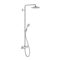 Duravit C.1 Duschsystem, Chrom, Thermostat, Kopfbrause 230mm, 12l/min, höhenverst... DURAVIT-C14280008010 4053424455280 (Abb. 1)