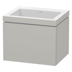 Duravit L-Cube Waschtisch-Set C-bonded wh Dekor, 480x600x500mm Betongrau Matt, Gri... DURAVIT-LC6916N0707 4053424651293 (Abb. 1)