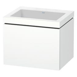 Duravit L-Cube Waschtisch-Set C-bonded wh Dekor, 480x600x500mm Mattweiß, Grifflos,... DURAVIT-LC6916N1818 4053424498621 (Abb. 1)