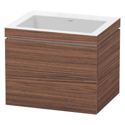 Duravit L-Cube Waschtisch-Set C-bonded wh Dekor, 480x600x500mm Nusb.dunkel Matt, G... DURAVIT-LC6916N2121 4053424651316 (Abb. 1)