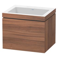 Duravit L-Cube Waschtisch-Set C-bonded wh Dekor 480x600x500mm Nussb. Matt/ Grifflo... DURAVIT-LC6916N7979 4053424498690 (Abb. 1)