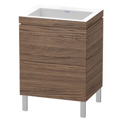 Duravit L-Cube Waschtisch-Set C-bonded bodenst. Dekor, 480x600x698mm Nusb.dunkel M... DURAVIT-LC6936N2121 4053424652276 (Abb. 1)
