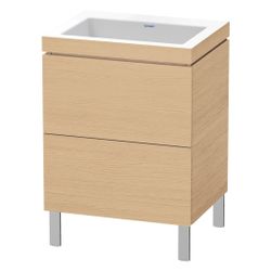 Duravit L-Cube Waschtisch-Set C-bonded bodenst. Dekor, 480x600x698mm Natur Eiche M... DURAVIT-LC6936N3030 4063382088871 (Abb. 1)