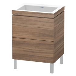 Duravit L-Cube Waschtisch-Set C-bonded bodenst. Dekor, 480x600x698mm Nusb.Matt, Gr... DURAVIT-LC6936N7979 4053424500553 (Abb. 1)