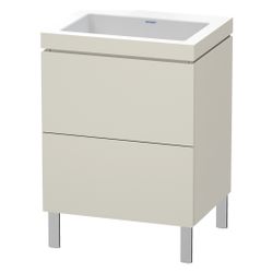 Duravit L-Cube Waschtisch-Set C-bonded bodenst. Dekor, 480x600x698mm Taupe Matt, G... DURAVIT-LC6936N9191 4053424500560 (Abb. 1)