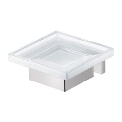 Duravit Karree Seifenschale 115x122x50mm, Chrom/Mattweiß, Messing/Glas, wandhängend... DURAVIT-0099521000 4021534901096 (Abb. 1)