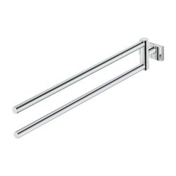 Duravit Karree Handtuchhalter 68x450x75mm, Chrom, Messing, 2 Arme, mit Befestigungs... DURAVIT-0099581000 4021534901133 (Abb. 1)