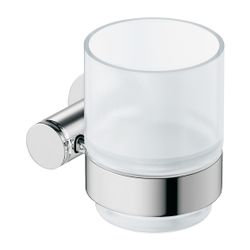 Duravit D-Code Zahnputzbecher 102x118x97mm, Chrom/Mattweiß, Schraubbefestigung, wan... DURAVIT-0099201000 4021534636172 (Abb. 1)