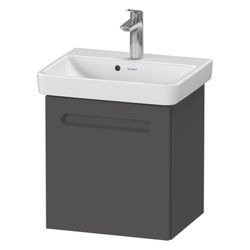Duravit No.1 Waschtischunterbau wandhängend 386x440x478mm L Graphit Matt Folie... DURAVIT-N14267L49490000 4063382802057 (Abb. 1)