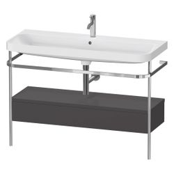 Duravit Happy D.2 Waschtisch-Set C-shaped Metallkonsole, SK Dekor, 490x1175x85... DURAVIT-HP4844O80800000 4063382216243 (Abb. 1)
