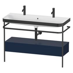Duravit Happy D.2 Waschtisch-Set C-bonded Metallkonsole, SK Dekor, 490x1175x85... DURAVIT-HP4764O98980000 4063382213808 (Abb. 1)