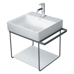 Duravit DuraSquare Metallkonsole 451x565x400mm, Mattschwarz, unter Waschtisch mit H... DURAVIT-0031164600 4053424692890 (Abb. 1)