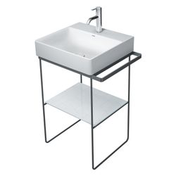 Duravit DuraSquare Metallkonsole 451x565x740-790mm variabel, Mattschwarz, bodensteh... DURAVIT-0031154600 4053424692883 (Abb. 1)