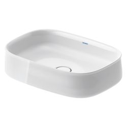 Duravit Zencha Aufsatzbecken 550mm, Weiß Hochglanz, WonderGliss, DuraCeram, Rechte... DURAVIT-23735500791 4063382132352 (Abb. 1)