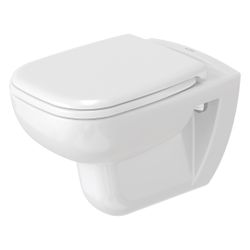 Duravit D-Code Wand-WC 545x355x360mm, Weiß Hochglanz, 4,5l, Tiefspüler, rimless, wa... DURAVIT-2570090000 4053424187761 (Abb. 1)