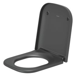 Duravit Happy D.2 WC-Sitz Anthrazit Matt 359x43x430mm mit Absenkauto. Sitzgarnitur ... DURAVIT-0064591300 4053424703381 (Abb. 1)