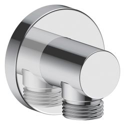 Duravit Wandanschlussbogen 55x80mm, Rund, Chrom, Rosette rund, Rückflussverhinder... DURAVIT-UV0630008010 4063382938138 (Abb. 1)