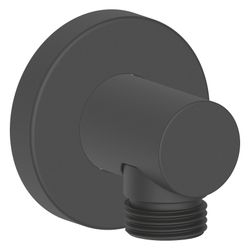 Duravit Wandanschlussbogen 55x80mm, Rund, Mattschwarz, Rosette rund, Rückflussver... DURAVIT-UV0630008046 4063382938145 (Abb. 1)