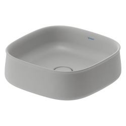 Duravit Zencha Aufsatzbecken 420mm, Grau Seidenmatt, DuraCeram, Quadratisch, ohne Ü... DURAVIT-2373426779 4063382174963 (Abb. 1)