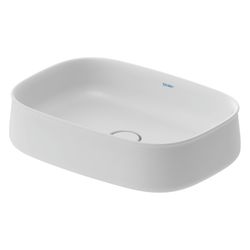 Duravit Zencha Aufsatzbecken 550mm, Weiß Seidenmatt, DuraCeram, Rechteckig, ohne Üb... DURAVIT-2373553279 4063382175106 (Abb. 1)