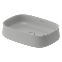 Duravit Zencha Aufsatzbecken 550mm, Grau Seidenmatt, WonderGliss, DuraCeram, Recht... DURAVIT-23735567791 4063382175151 (Abb. 1)