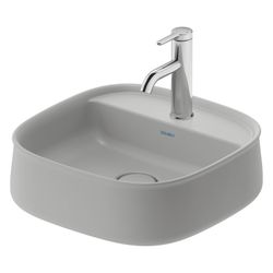 Duravit Zencha Aufsatzbecken 420mm, Grau Seidenmatt, WonderGliss, DuraCeram, Quadr... DURAVIT-23744267711 4063382175236 (Abb. 1)