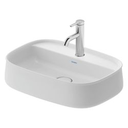 Duravit Zencha Aufsatzbecken 550mm, Weiß Seidenmatt, WonderGliss, DuraCeram, Recht... DURAVIT-23745532711 4063382174994 (Abb. 1)