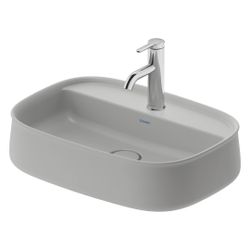 Duravit Zencha Aufsatzbecken 550mm, Grau Seidenmatt, WonderGliss, DuraCeram, Recht... DURAVIT-23745567711 4063382175052 (Abb. 1)