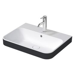 Duravit Happy D.2 Plus Aufsatzbecken 600mm, Weiß, WonderGliss, Rechteckig, mit HLB... DURAVIT-23606061001 4053424897004 (Abb. 1)
