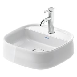 Duravit Zencha Aufsatzbecken 420mm, Weiß Hochglanz, DuraCeram, Quadratisch, mit HLB... DURAVIT-2374420071 4063382132369 (Abb. 1)