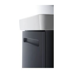 Duravit No.1 Waschtischunterbau wandhängend 386x440x478mm L Graphit Matt Folie... DURAVIT-N14267L49490000 4063382802057 (Abb. 1)