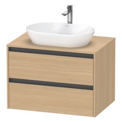 Duravit Ketho.2 Konsolenwaschtischunterbau wandh. 550x800x568mm Natur Eiche Ma... DURAVIT-K24895030300000 4063382826961 (Abb. 1)