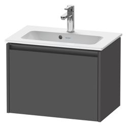 Duravit Ketho.2 Waschtischunterbau wandh. 390x610x440mm, Compact Graphit Matt,... DURAVIT-K25055049490000 4063382812568 (Abb. 1)