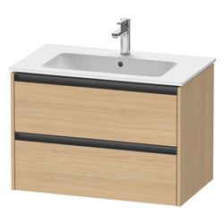 Duravit Ketho.2 Waschtischunterbau wandh. 480x810x550mm, Natur Eiche Matt, Gri... DURAVIT-K25263030300000 4063382817211 (Abb. 1)