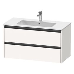 Duravit Ketho.2 Waschtischunterbau wandhäng. 480x1010x550mm, Weiß SM, Griff An... DURAVIT-K25264084840000 4063382817532 (Abb. 1)