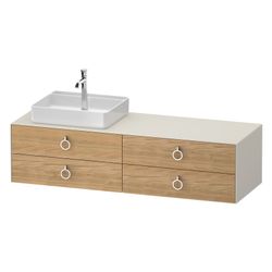 Duravit White Tulip Konsolen-WTU wandh 550x1600x408mm L/M mit KSP Eiche Natur ... DURAVIT-WT4995LH5390010 4063382932327 (Abb. 1)