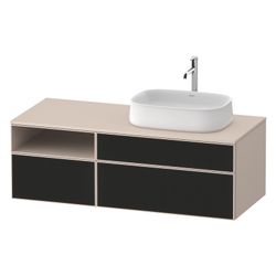 Duravit Zencha Konsolen-WTU wandh 550x1300x442mm Schwarz LSR/Taupe SM Glas/Dek... DURAVIT-ZE4829063830000 4063382834560 (Abb. 1)