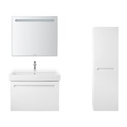 Duravit No.1 Halbhochschrank, Folie 360x400x1320mm Mattweiß/Mattweiß, 1 Tür R,... DURAVIT-N11308R18180000 4063382218827 (Abb. 1)