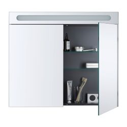 Duravit No.1 Spiegelschrank Wandmontage 148x800x700mm, Weiß, 2 Türen L/R, 2 Gl... DURAVIT-N17921000000000 4063382219756 (Abb. 1)