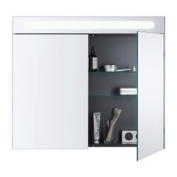 Duravit No.1 Spiegelschrank Wandmontage 148x800x700mm, Weiß, 2 Türen L/R, 2 Gl... DURAVIT-N17921000000000 4063382219756 (Abb. 1)
