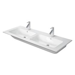 Duravit ME by Starck Doppelwaschtisch 490x1300x180mm wh, Weiß Hochglanz, Rechtecki... DURAVIT-23361300001 4053424121079 (Abb. 1)