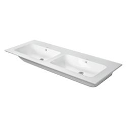 Duravit ME by Starck Doppelwaschtisch 490x1300x180mm wh, Weiß SM, Rechteckig, Wond... DURAVIT-23361332601 4053424892993 (Abb. 1)