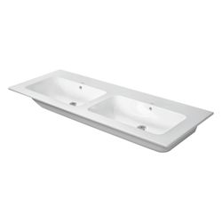 Duravit ME by Starck Doppelwaschtisch 490x1300x180mm wh, Weiß Hochglanz, Rechtecki... DURAVIT-23361300601 4053424328171 (Abb. 1)