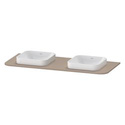 Duravit Happy D.2 Konsole 550x1300x16mm Leinen Matt ohne Konsolenträger 2 Ausschni... DURAVIT-HP032KB7575 4063382183705 (Abb. 1)